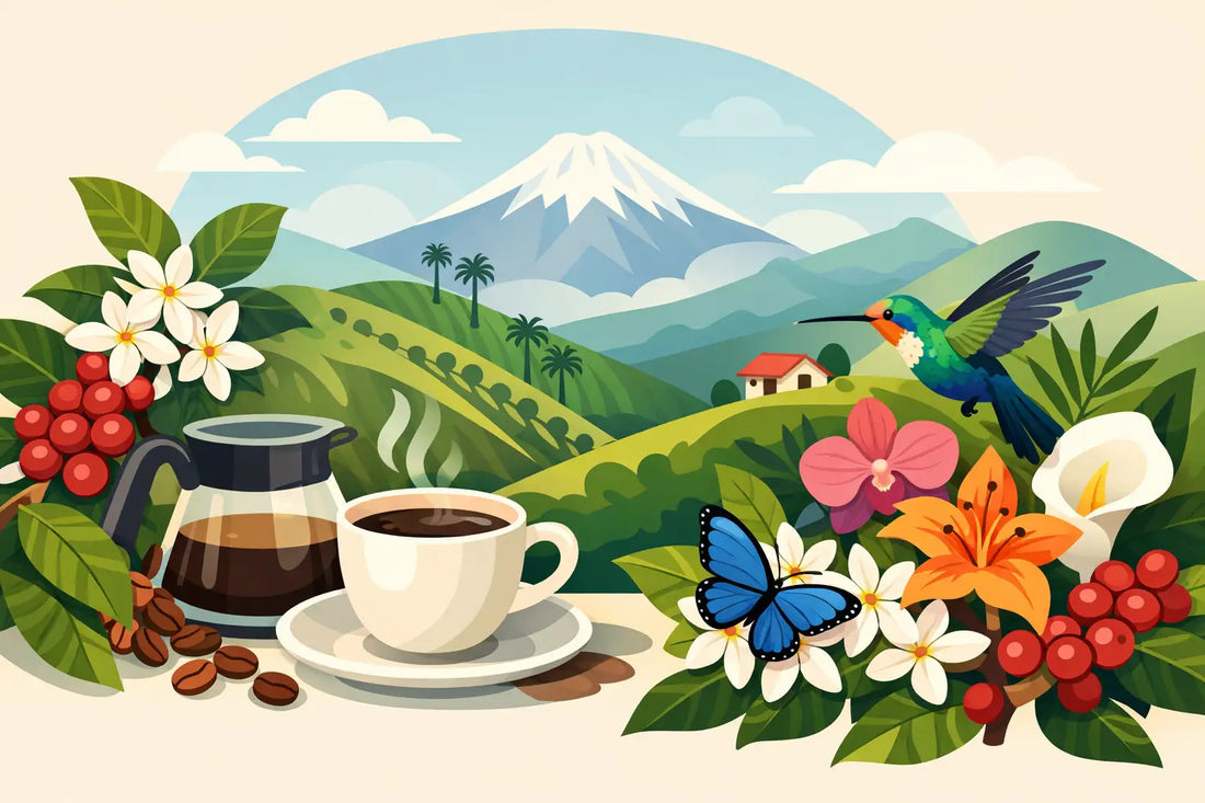 Guía de café floral colombiano