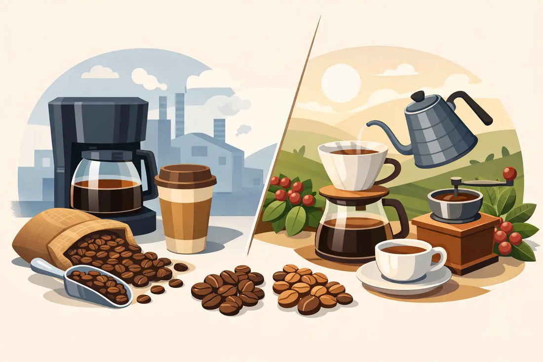 Diferencia entre café comercial y especialidad