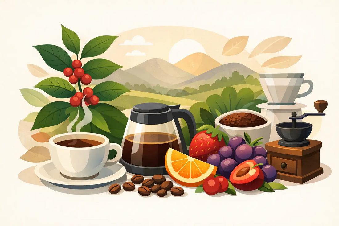 Guía de perfiles afrutados del café en casa